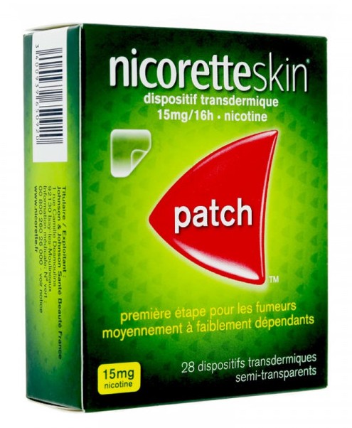 Nicorette Skin Patch 15mg/16h Boite de 28